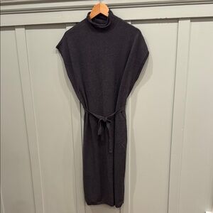 Elegant Gray Sweater Dress
